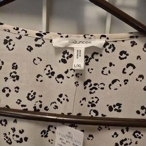 Maurices Animal Print Blouse L/XL